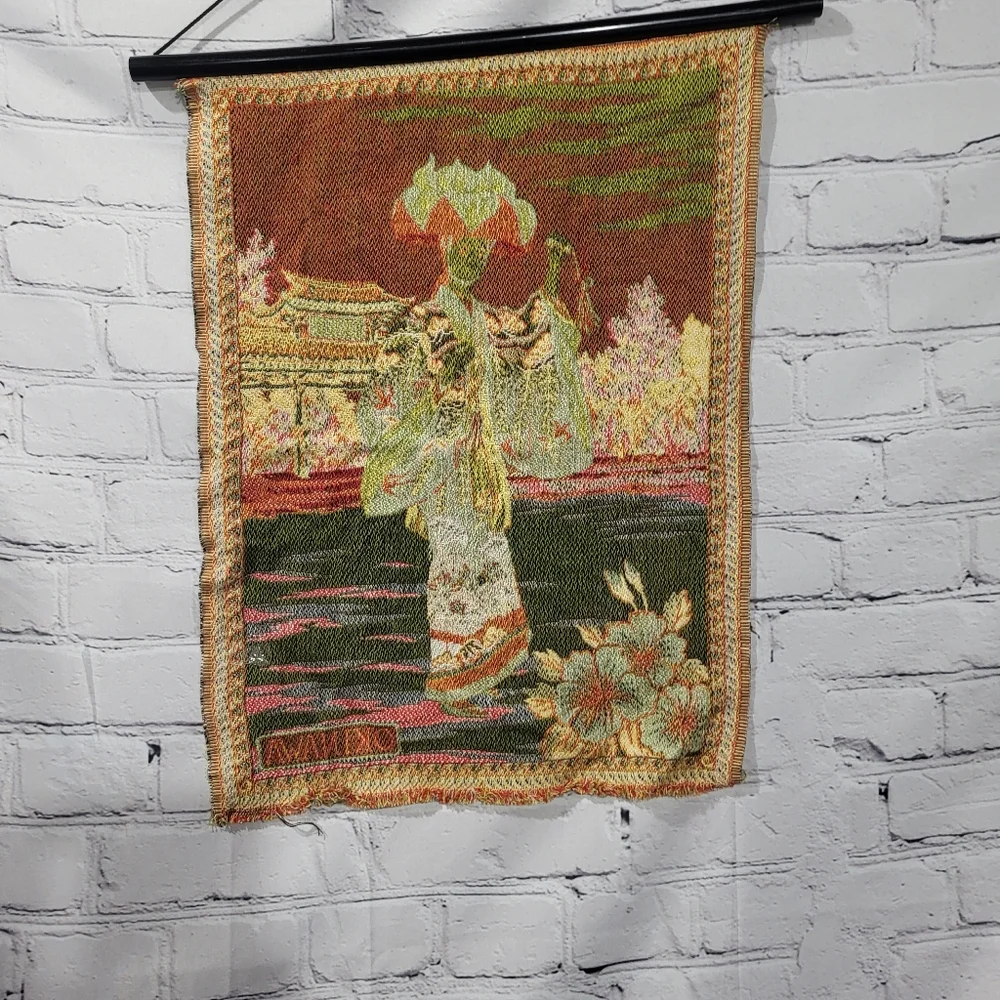 Okinawa Tapestry Wall Hanging - Multicolor Vintage